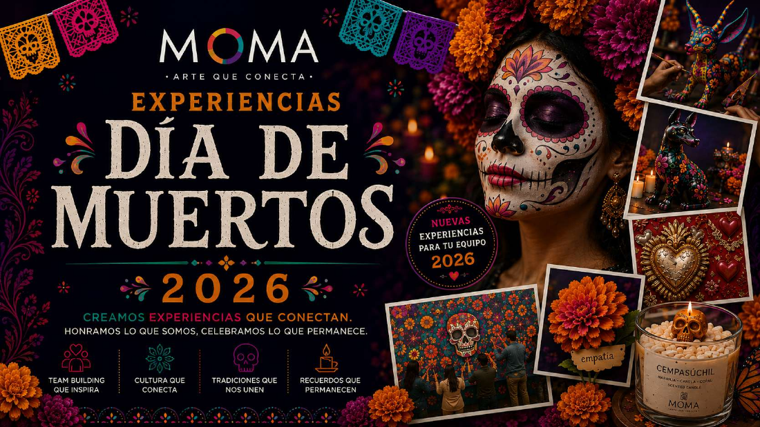 Portada del catálogo Experiencias Día de Muertos 2026 de MOMA